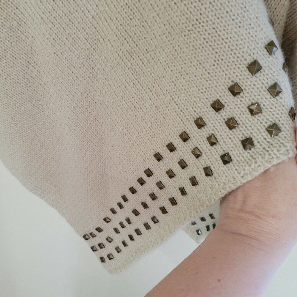 Eternal Sunshine Creations Cardigan Vest Womens Medium Beige Mohair Southwest View 2